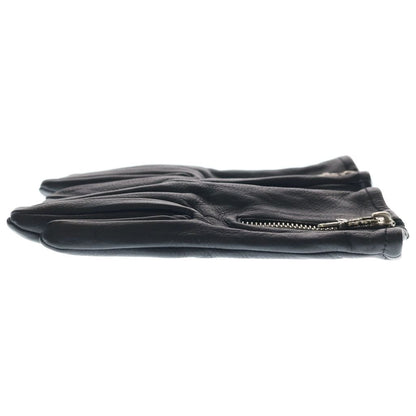 Chrome Hearts Dgr Zip Grove Dagger Zip Leather Glove Black Gloves — view 4
