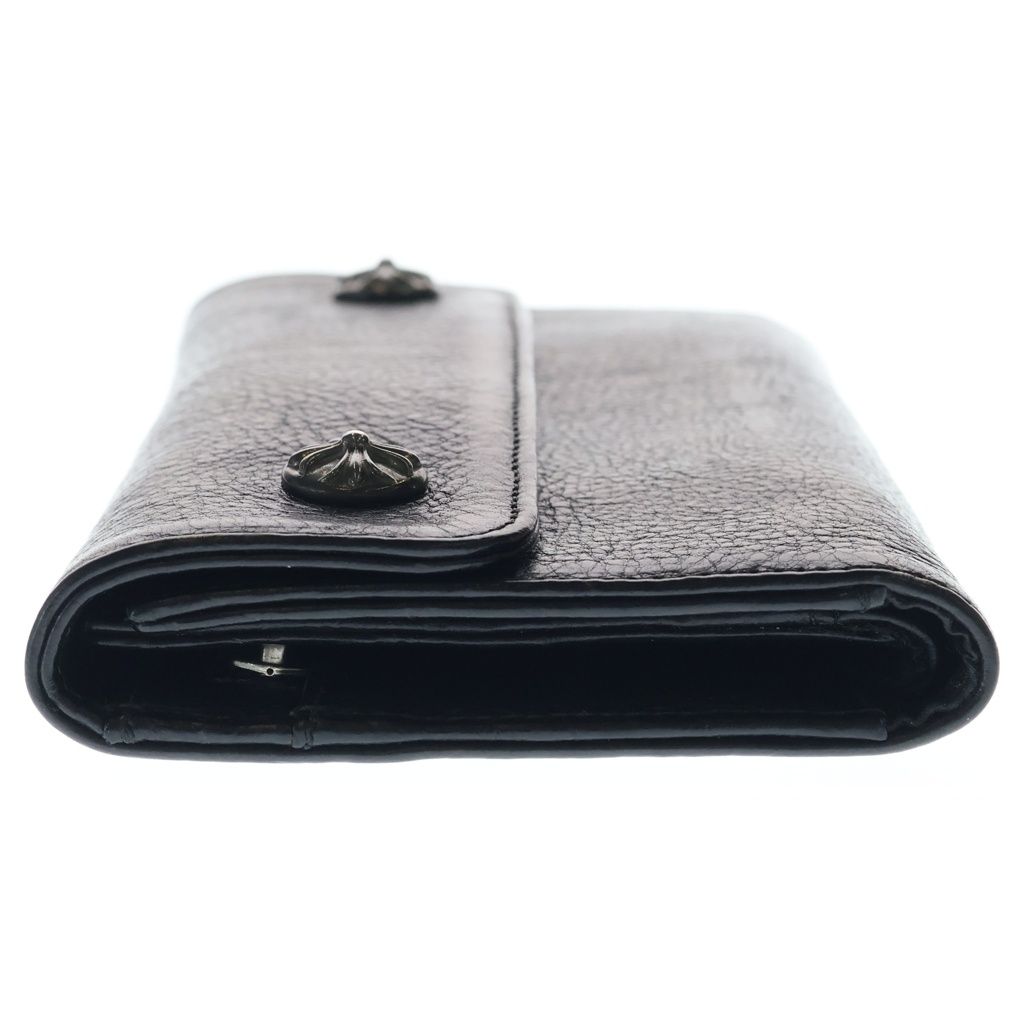 Chrome Hearts Wave Leather Wallet Black — view 3