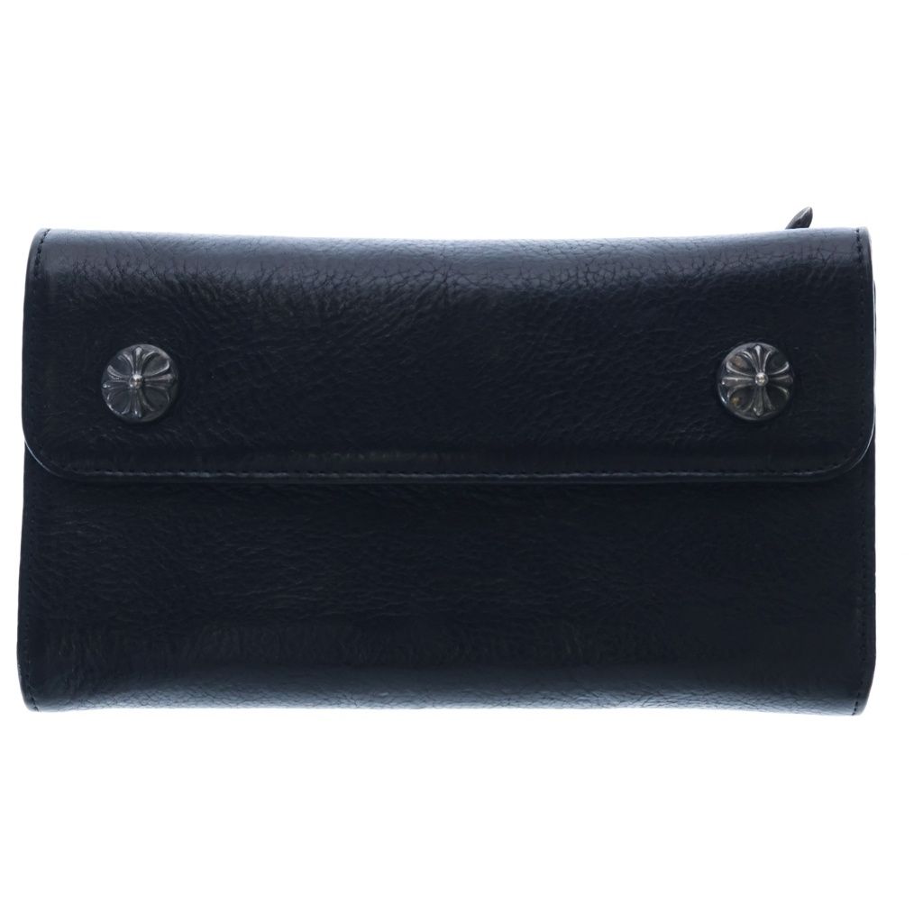 Chrome Hearts Wave Leather Wallet Black