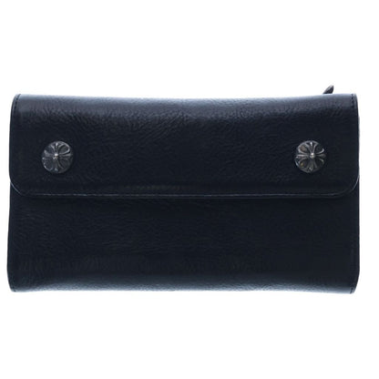 Chrome Hearts Wave Leather Wallet Black