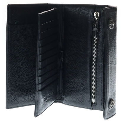 Chrome Hearts Wave Leather Wallet Black — view 4