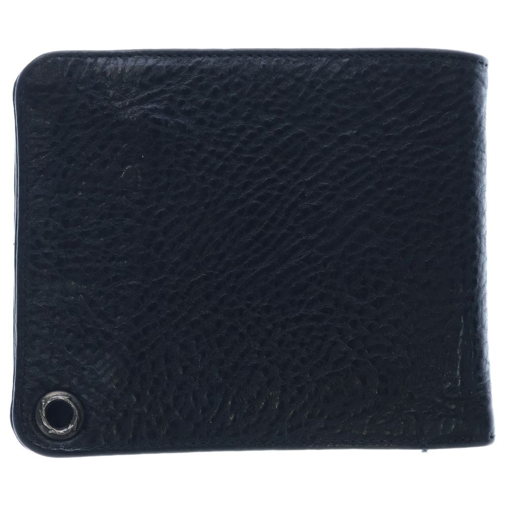 Chrome Hearts 1 Snap Cross Ball Button Leather Wallet Black — view 2