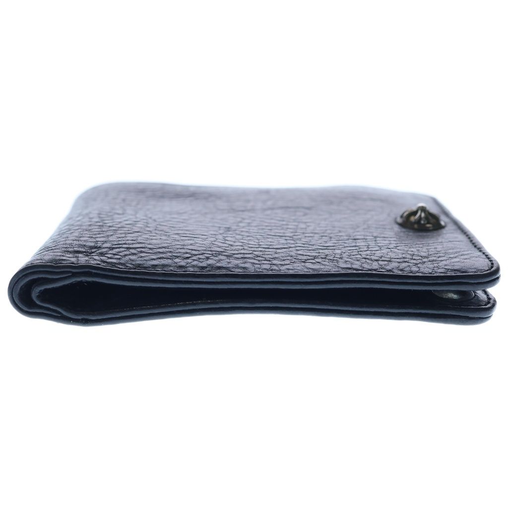 Chrome Hearts 1 Snap Cross Ball Button Leather Wallet Black — view 5