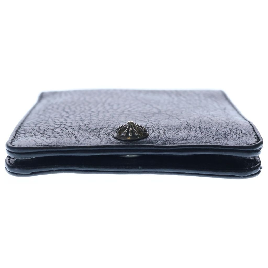 Chrome Hearts 1 Snap Cross Ball Button Leather Wallet Black — view 3