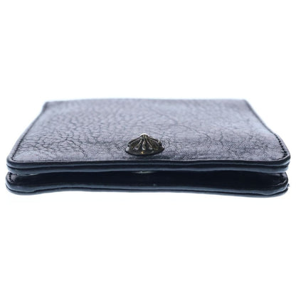 Chrome Hearts 1 Snap Cross Ball Button Leather Wallet Black — view 3