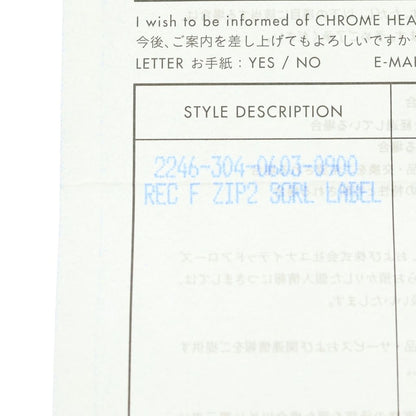 Chrome Hearts Rec Zip Scroll Label Round Zip Leather Wallet Black — view 6
