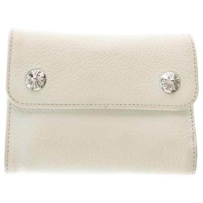 Chrome Hearts Wave Mini Leather Wallet White