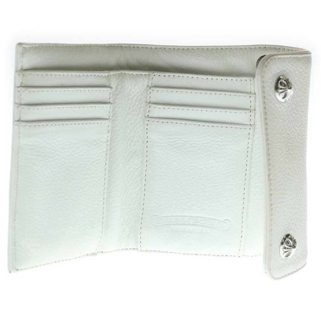 Chrome Hearts Wave Mini Leather Wallet White — view 4