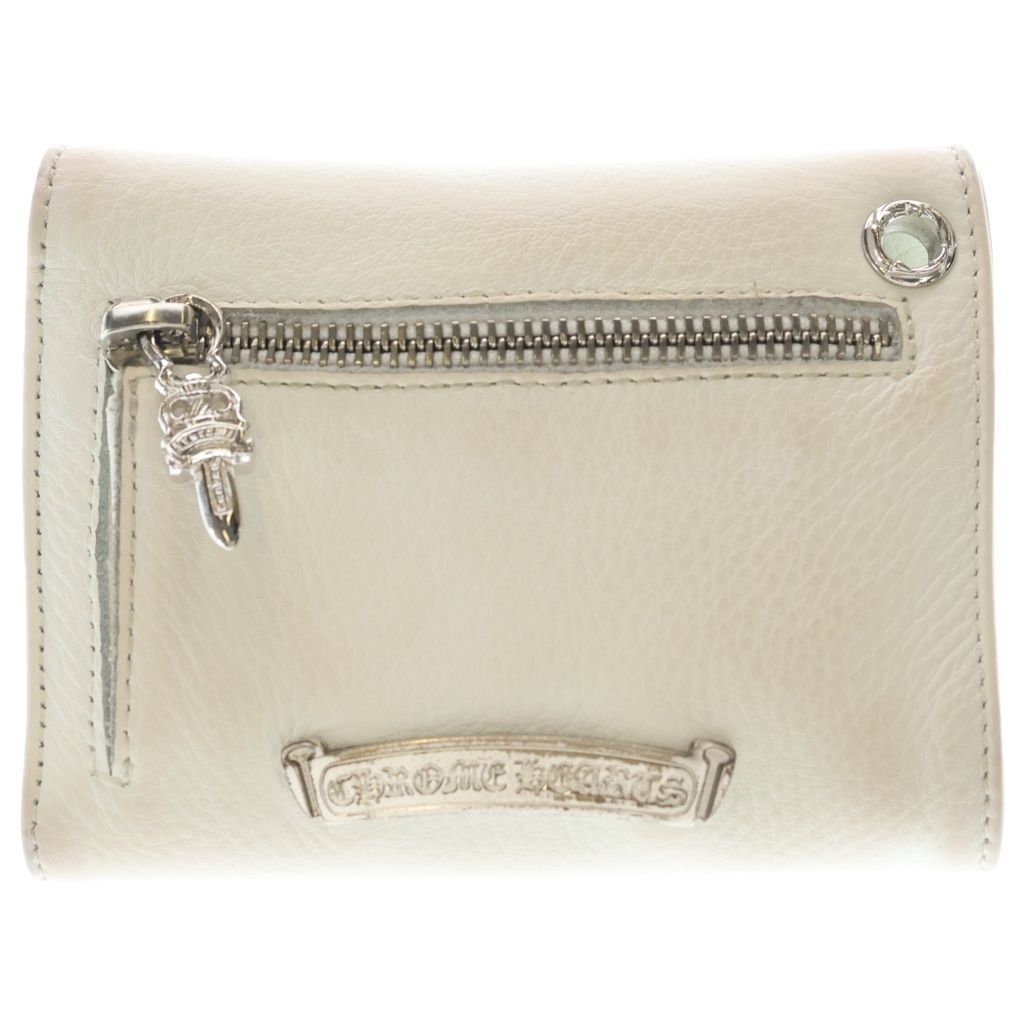 Chrome Hearts Wave Mini Leather Wallet White — view 2