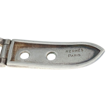 Hermes Vintage Boucle Selier GM Book le Cellier GM Bracelet Silver — view 5