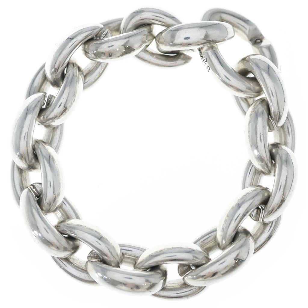 Hermes Acrobat GM Chain Bracelet Silver