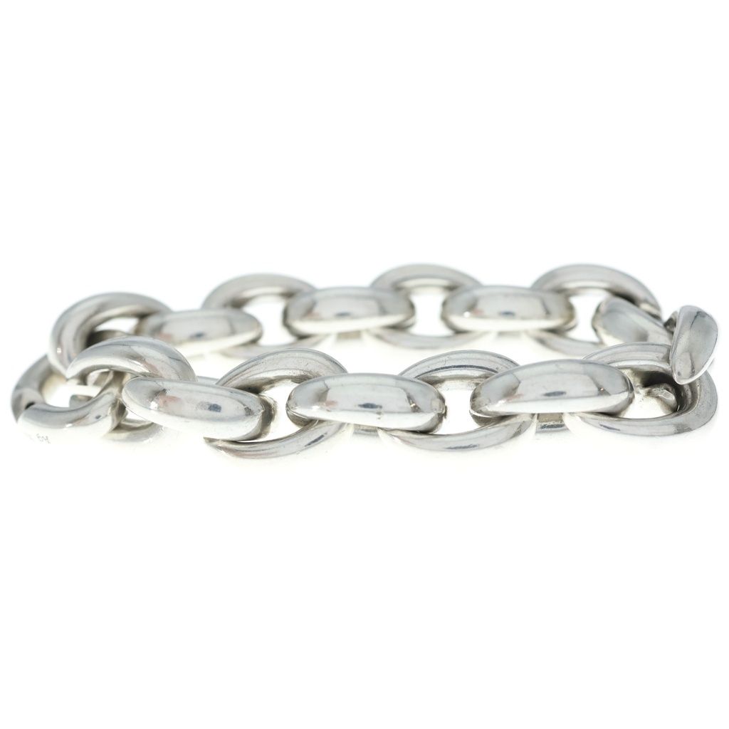 Hermes Acrobat GM Chain Bracelet Silver — view 3