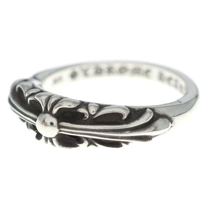 Chrome Hearts Baby Classic Floral Black Sling Silver Ring
