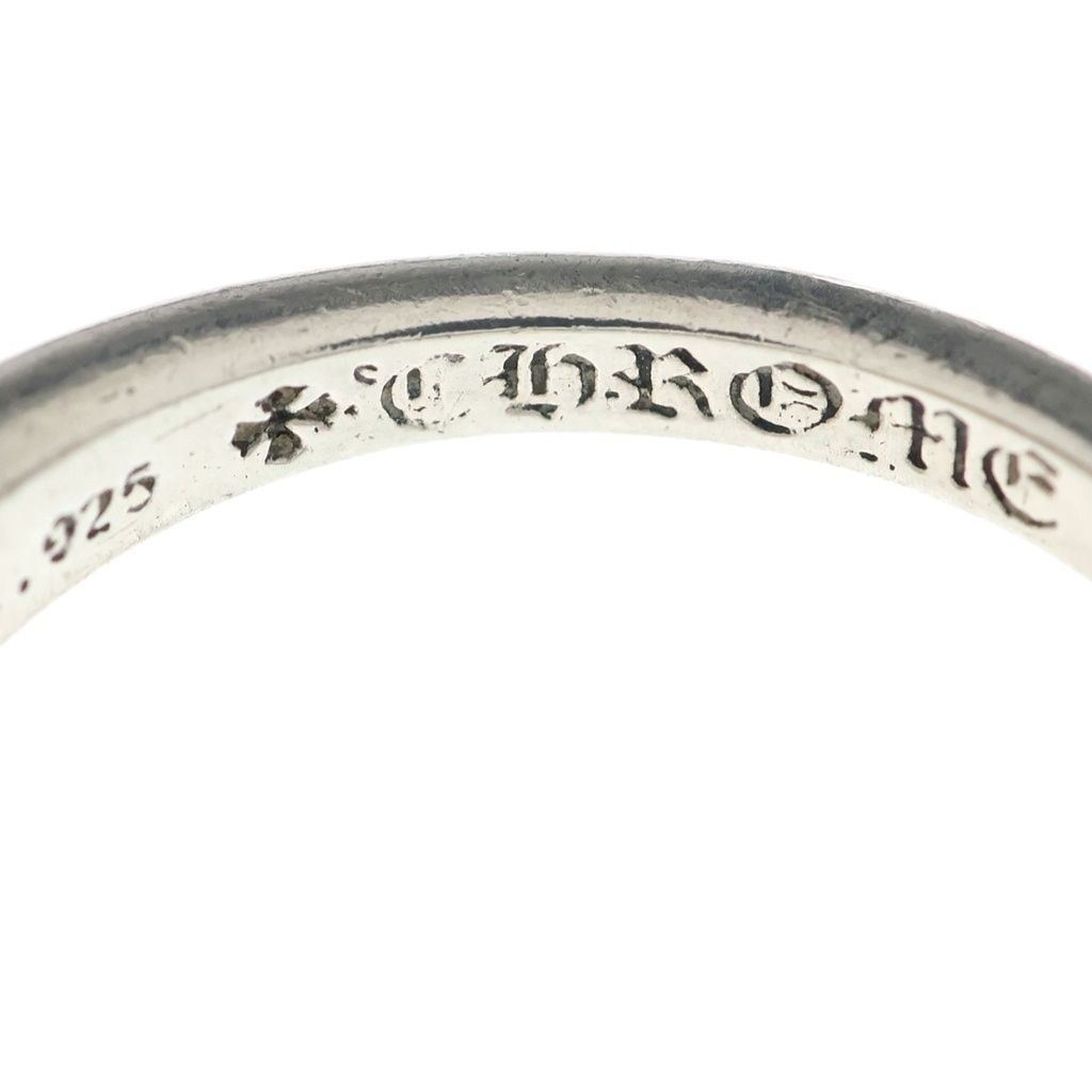 Chrome Hearts Baby Classic Floral Black Sling Silver Ring — view 5