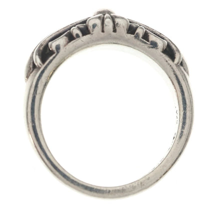 Chrome Hearts Baby Classic Floral Black Sling Silver Ring — view 6