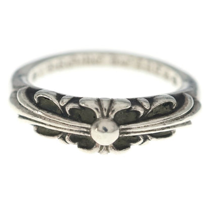 Chrome Hearts Baby Classic Floral Black Sling Silver Ring — view 4