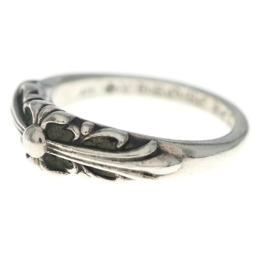 Chrome Hearts Baby Classic Floral Black Sling Silver Ring