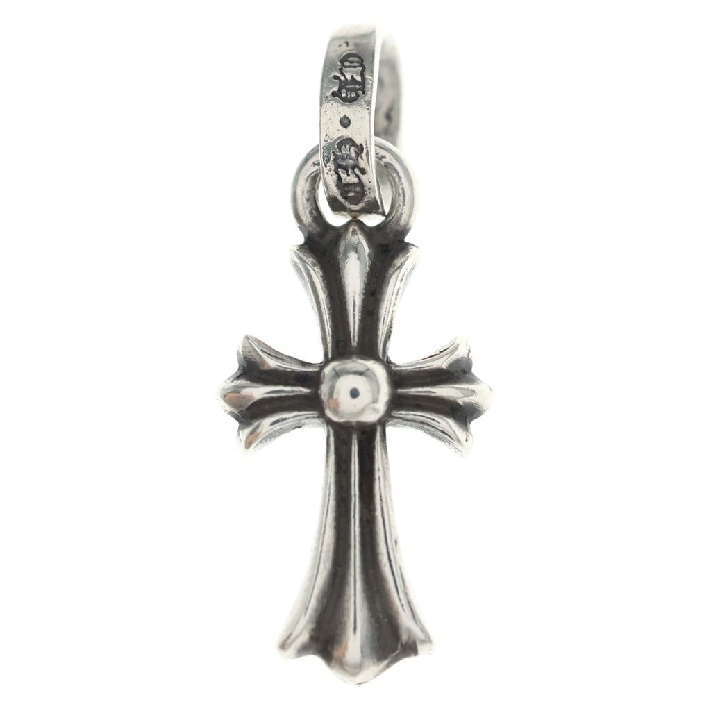 Chrome Hearts Crs Baby Fat Cross Pendant Silver
