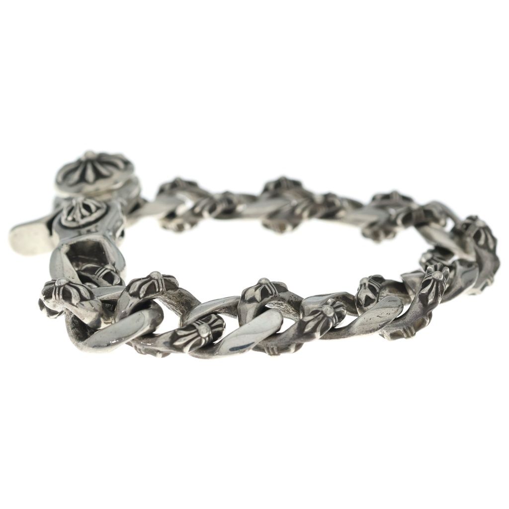Chrome Hearts Fncy Chn Lnk Fancy Link Clip Bracelet 15 Links Silver — view 4