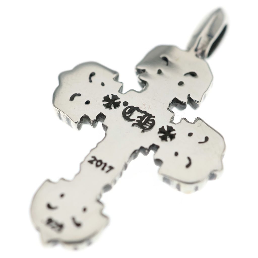 Chrome Hearts Charm Filigree Tiny Cross Pendant Silver — view 5