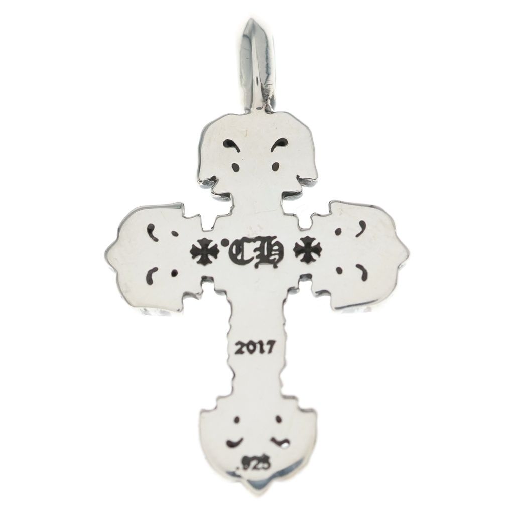 Chrome Hearts Charm Filigree Tiny Cross Pendant Silver — view 2