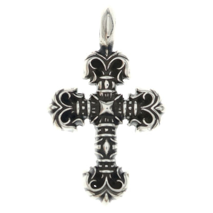 Chrome Hearts Charm Filigree Tiny Cross Pendant Silver