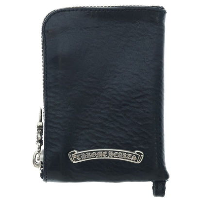 Chrome Hearts Tiny Zip with Cross Patch Daga Zip Leather Wallet Black — view 2