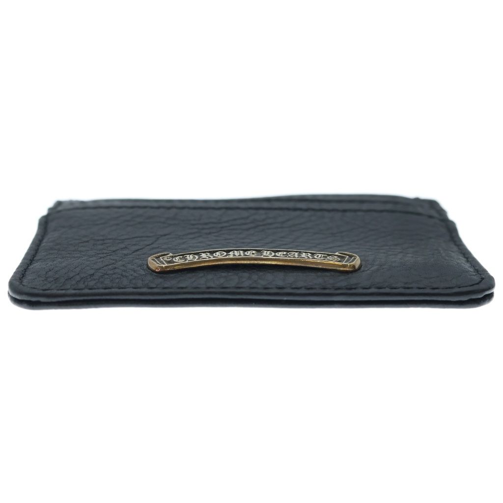Chrome Hearts Double Side Leather Card Case Black with Scroll Label — view 6