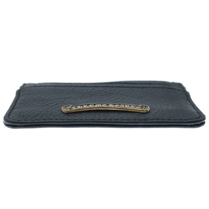 Chrome Hearts Double Side Leather Card Case Black with Scroll Label — view 6
