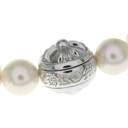 Chrome Hearts Mikimoto Pearl Baby Fat Charm Fat Cross Ball Beads Bracelet 18k — view 5
