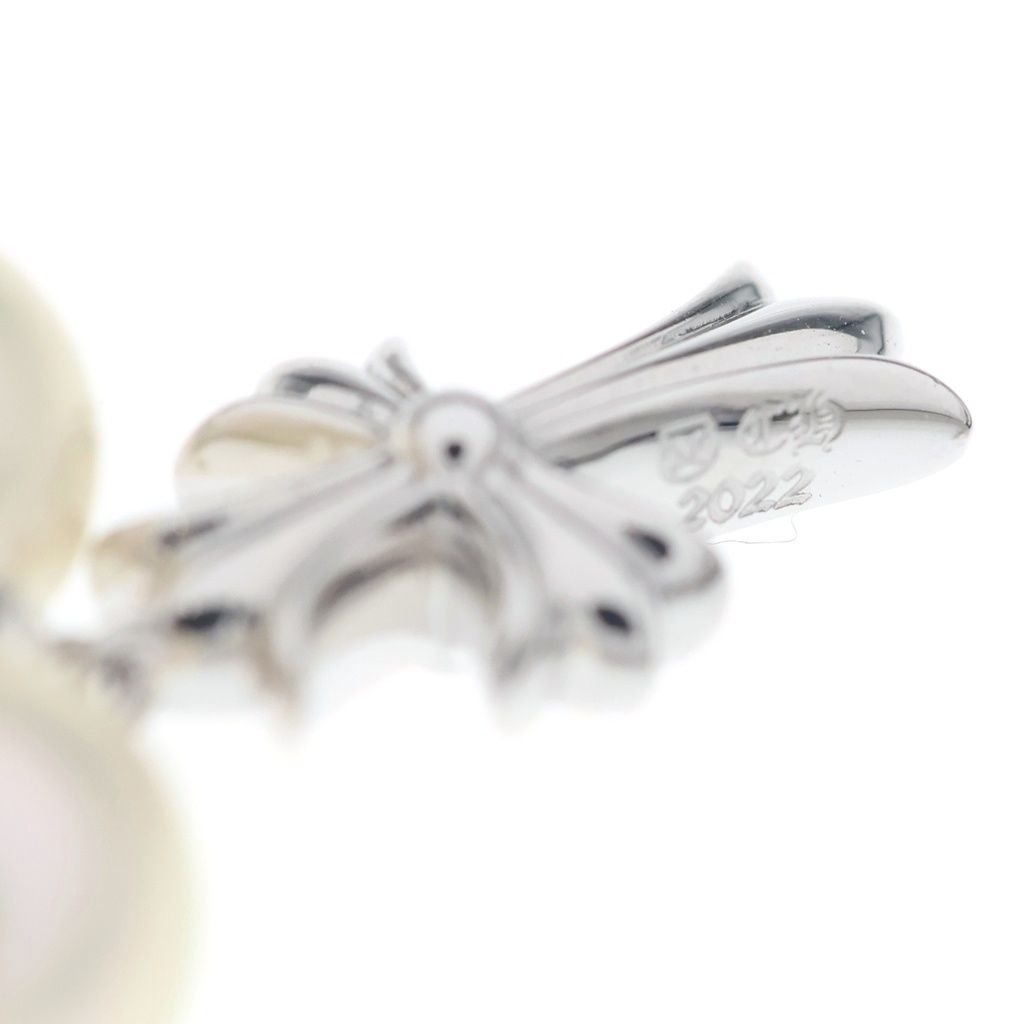 Chrome Hearts Mikimoto Pearl Baby Fat Charm Fat Cross Ball Beads Bracelet 18k — view 6