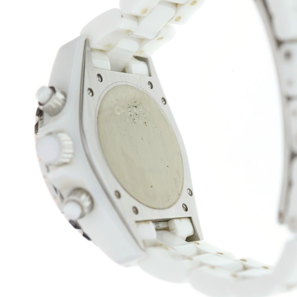 Chanel Black Diamond Bezel Chronograph White Dial Ceramic Automatic Winding — view 5