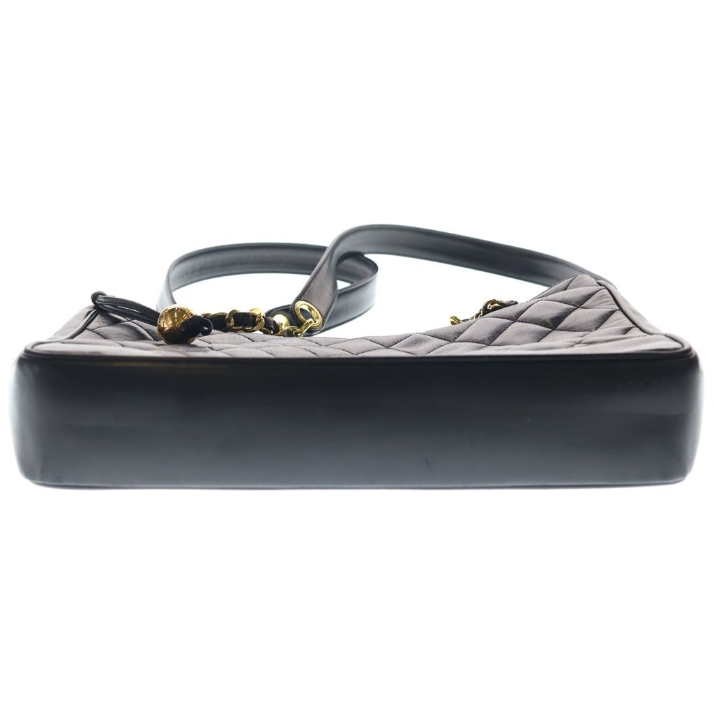Chanel Quilted Lambskin Leather Cocobol Chain Tote Gold Black — view 4