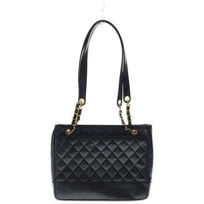 Chanel Quilted Lambskin Leather Cocobol Chain Tote Gold Black — view 2