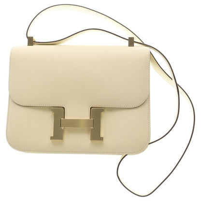 Hermes Constance 23 Cles Epsom Leather Shoulder Bag Champagne Gold Ivory