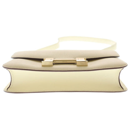 Hermes Constance 23 Cles Epsom Leather Shoulder Bag Champagne Gold Ivory — view 4