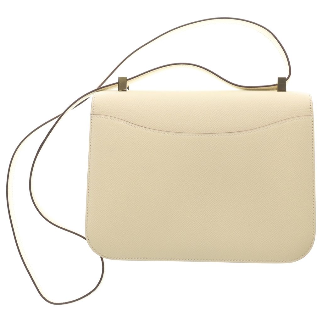 Hermes Constance 23 Cles Epsom Leather Shoulder Bag Champagne Gold Ivory — view 2