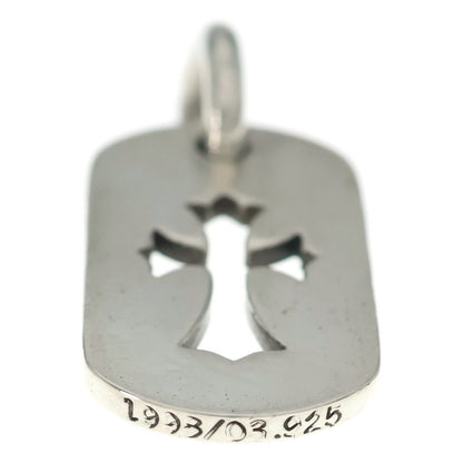 Chrome Hearts D Tag Sml CO Crs Cutout Cross Dog Tag Small Pendant Silver — view 5