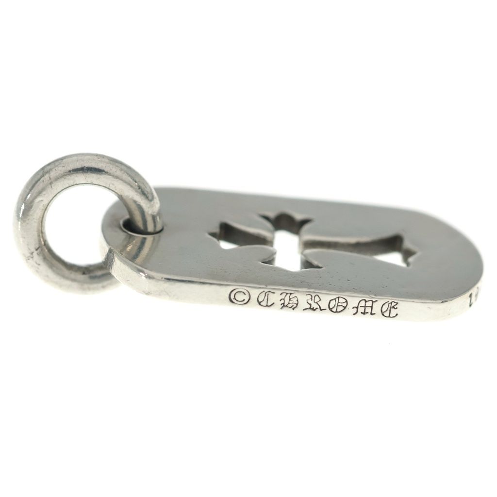 Chrome Hearts D Tag Sml CO Crs Cutout Cross Dog Tag Small Pendant Silver — view 3