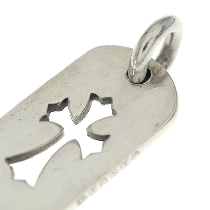 Chrome Hearts D Tag Sml CO Crs Cutout Cross Dog Tag Small Pendant Silver — view 6