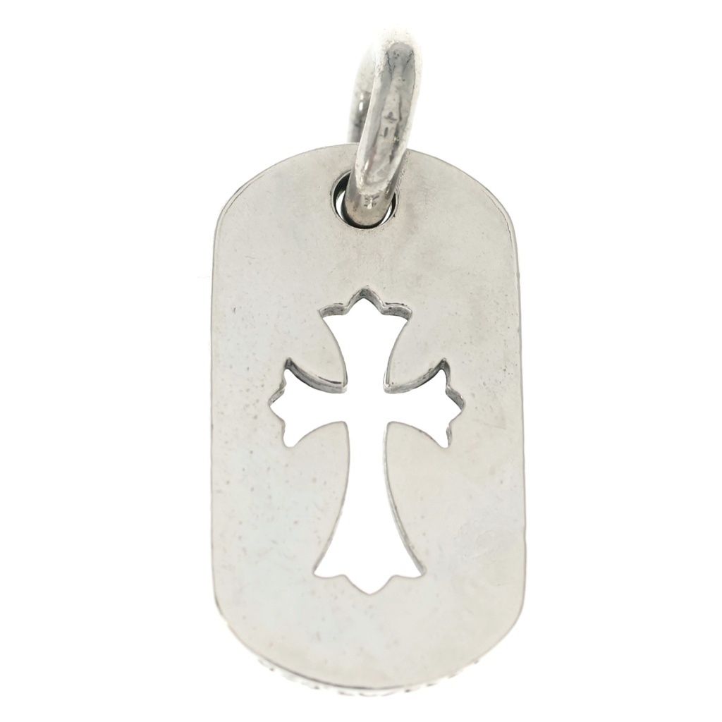 Chrome Hearts D Tag Sml CO Crs Cutout Cross Dog Tag Small Pendant Silver — view 2