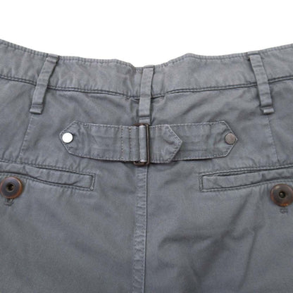 Brunello Cucinelli Cotton Tuck Pants Tapered Silhouette Trousers 40 Gray — view 4