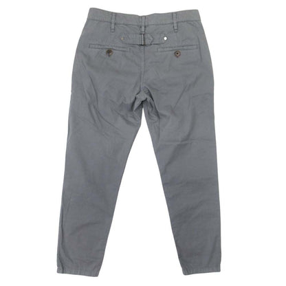 Brunello Cucinelli Cotton Tuck Pants Tapered Silhouette Trousers 40 Gray — view 2
