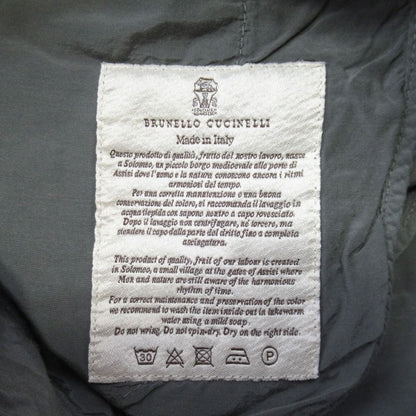 Brunello Cucinelli Cotton Tuck Pants Tapered Silhouette Trousers 40 Gray — view 6