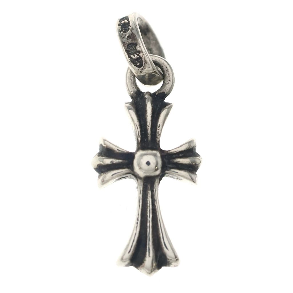 Chrome Hearts Crs Baby Fat Cross Pendant Silver