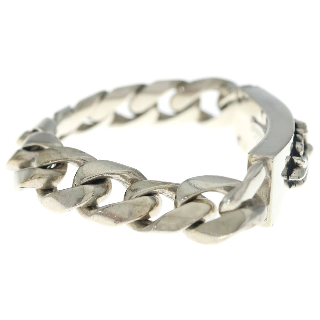 Chrome Hearts Vintage ID Floral Crs Cross ID Classic Link Bracelet Silver — view 3
