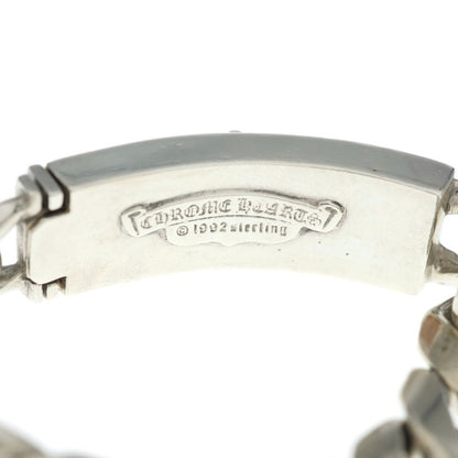 Chrome Hearts Vintage ID Floral Crs Cross ID Classic Link Bracelet Silver — view 5