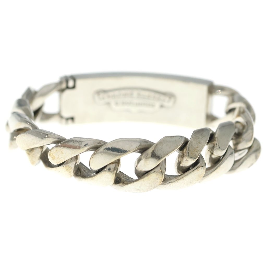 Chrome Hearts Vintage ID Floral Crs Cross ID Classic Link Bracelet Silver — view 2