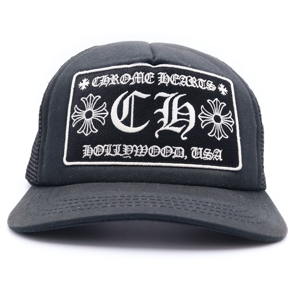 Chrome Hearts Rucker Cap CH Patch Mesh Truck Khaki Cap Hat Black — view 4