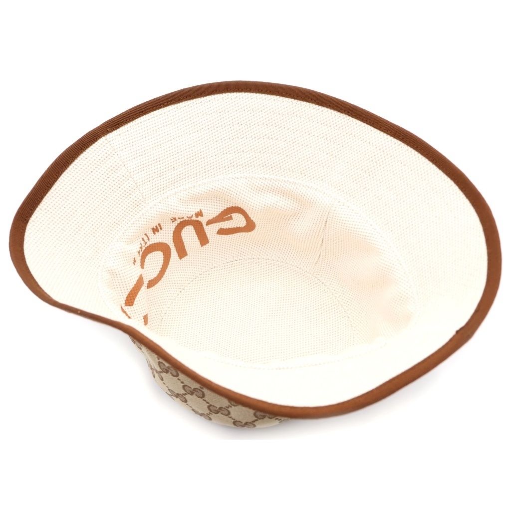 Gucci GG Logo Reversible Bucket Hat Beige — view 6